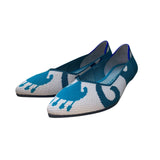 Rothy's Green Moroccan Knitted Pattern The Point Ballet Flats Size W7.5