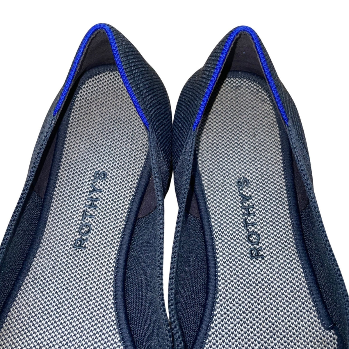 Rothys Women’s Blue Knit Slip-On The Flats Ballet Flats Size W12