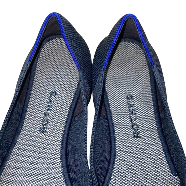 Rothys Women’s Blue Knit Slip-On The Flats Ballet Flats Size W12