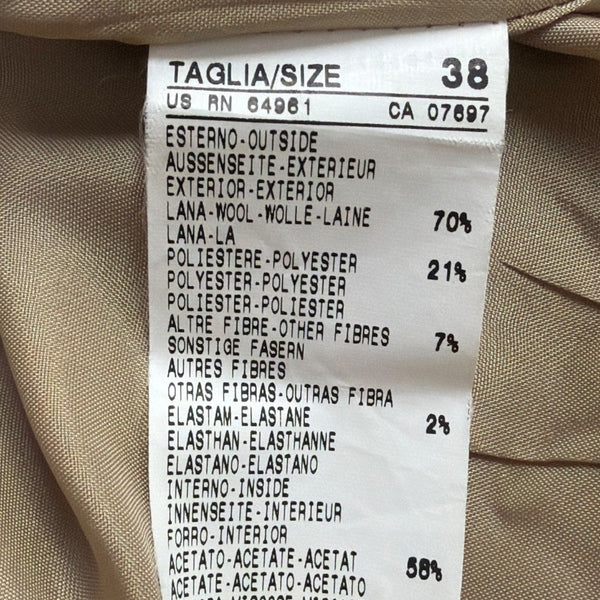 United Colors Of Benetton Women Beige Wool-Blend Flared Skirt Size 38 