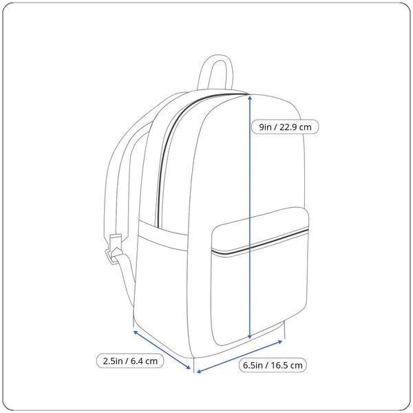 Brixley Unisex Black Nylon Adjustable Strap Multi-Compartment Mini Backpack