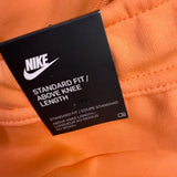 Nike Mens Orange Cotton Shorts Athletic Drawstring Waist Above-Knee Fit Size L