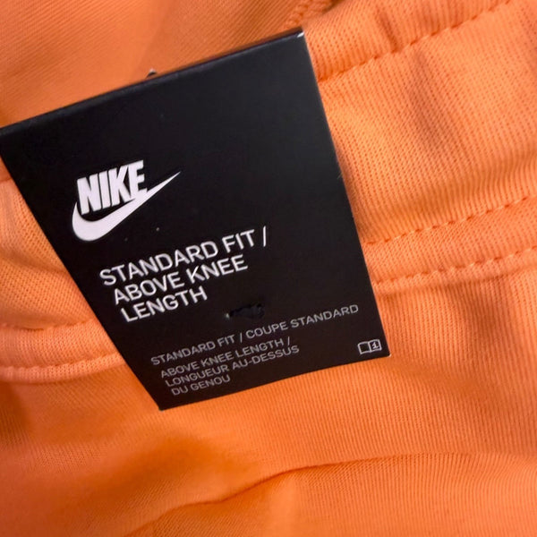 Nike Mens Orange Cotton Shorts Athletic Drawstring Waist Above-Knee Fit Size L