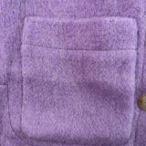 Madewell Womens Lavender Button-Up Coat With Dual Pockets & Lining Sz XS
