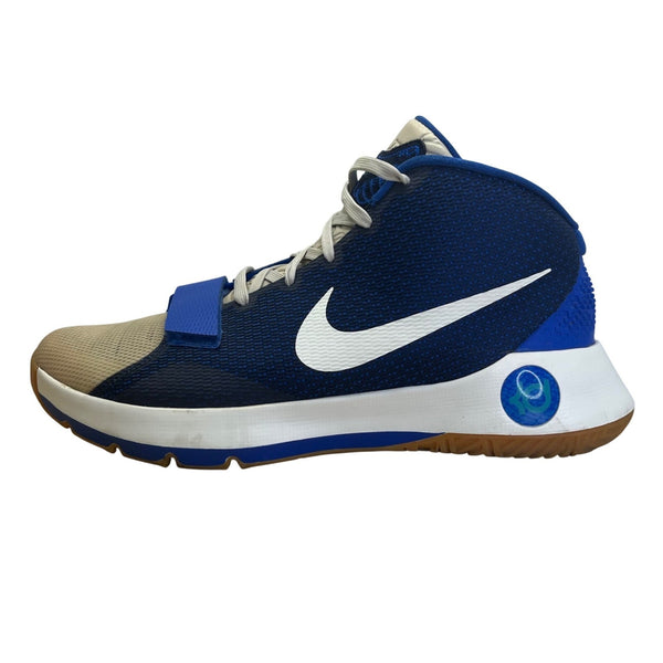 Nike Men’s Navy Blue Tan White Mesh High Top KD Basketball Shoes Sneakers Sz 14