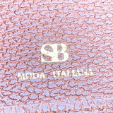SB Women’s Brown Embossed Leather Gold-Tone Snap Closure Foldable Wallet