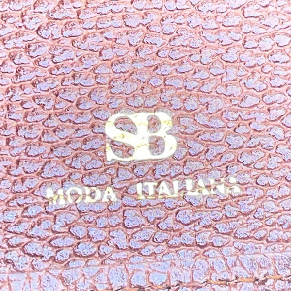 SB Women’s Brown Embossed Leather Gold-Tone Snap Closure Foldable Wallet