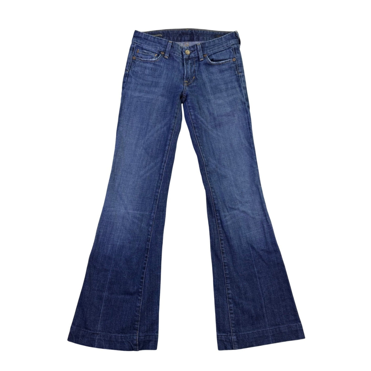 Citizens Of Humanity Womens Blue Cotton Blend Flare Leg Jeans Size 25