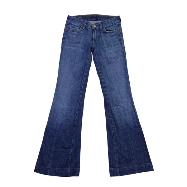 Citizens Of Humanity Womens Blue Cotton Blend Flare Leg Jeans Size 25