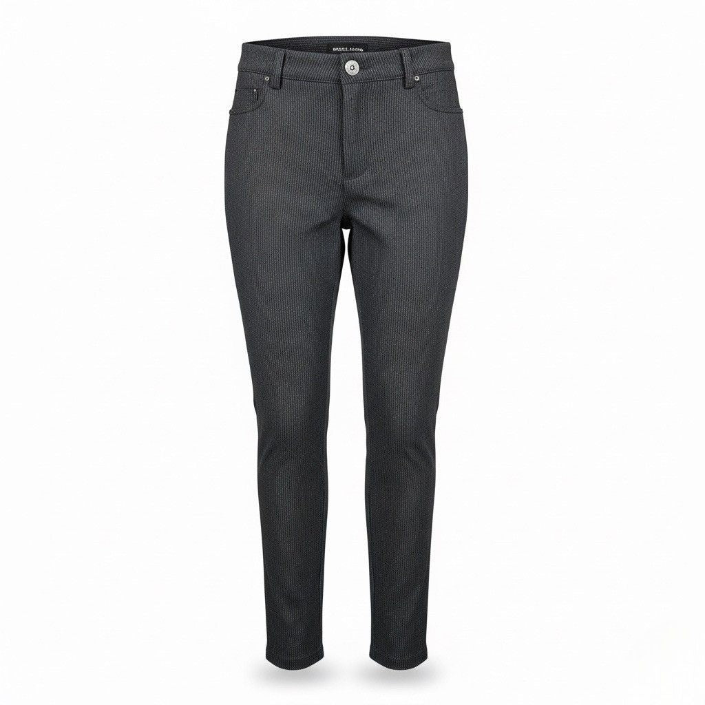 DKNY Jeans Womens Grey Houndstooth Polyester Blend Slim Fit Pants Medium Size M