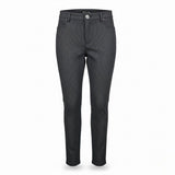 DKNY Jeans Womens Grey Houndstooth Polyester Blend Slim Fit Pants Medium Size M