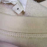 Anthropologie Womens Beige Cotton Cropped Long Sleeve Top Size S