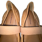 Lucky Brand Women’s Brown Leather Elastic Strap Walnen Ballet Flat Size 8M