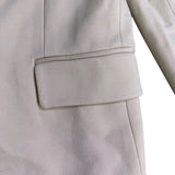 Rachel Zoe Womens Beige Blazer Slim Fit Single Button Jacket Size M