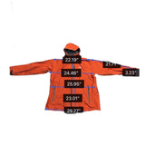 L.L. Bean Mens Orange Hooded Rain Jacket Fully Zippered Waterproof Design Sz XL