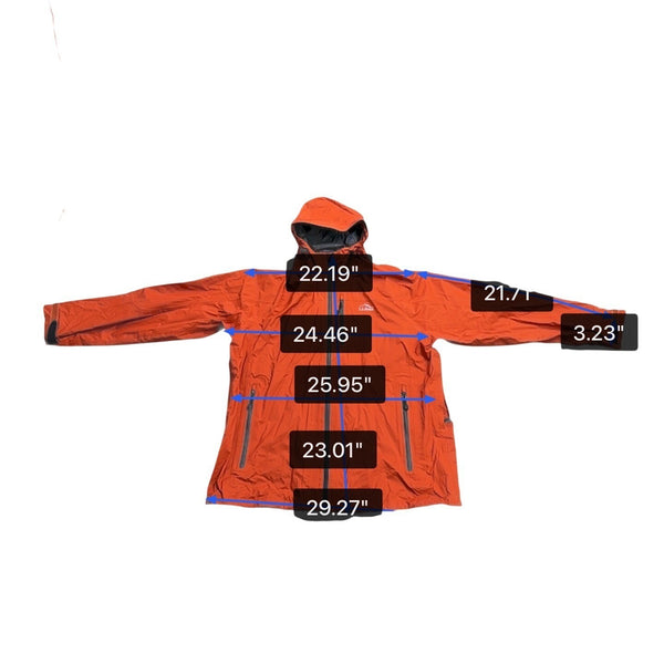 L.L. Bean Mens Orange Hooded Rain Jacket Fully Zippered Waterproof Design Sz XL
