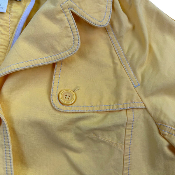 Ann Taylor Loft Womens Yellow Button Front Jacket With Pockets Size 4P