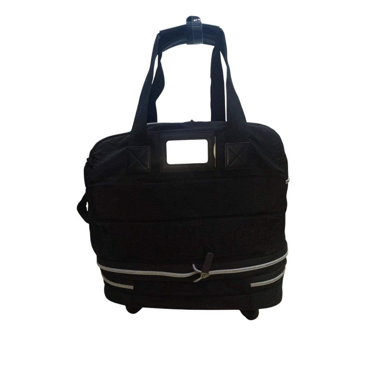 Biaggi Women’s Black Nylon Expandable With Wheels Rolling Carry-On Luggage Bag