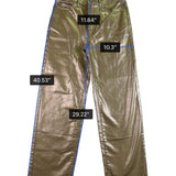 Banana Republic Womens Gold Metallic High-Rise Straight Jean Sz 27