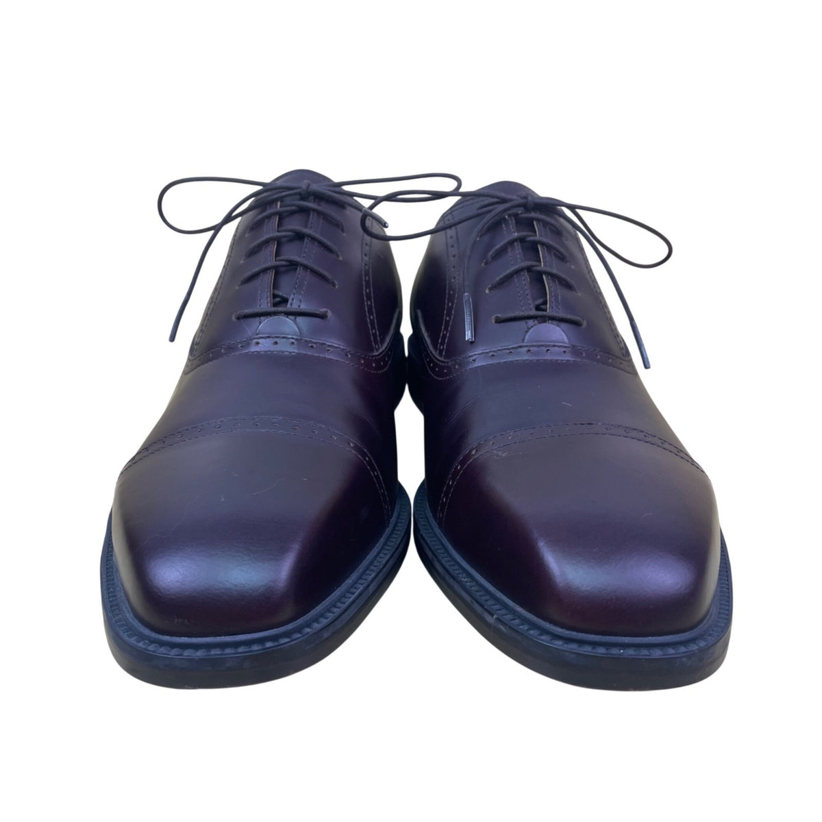 Rockport Men’s Burgundy Leather Lace Up Cap Toe Oxford Dress Shoes Size 10.5