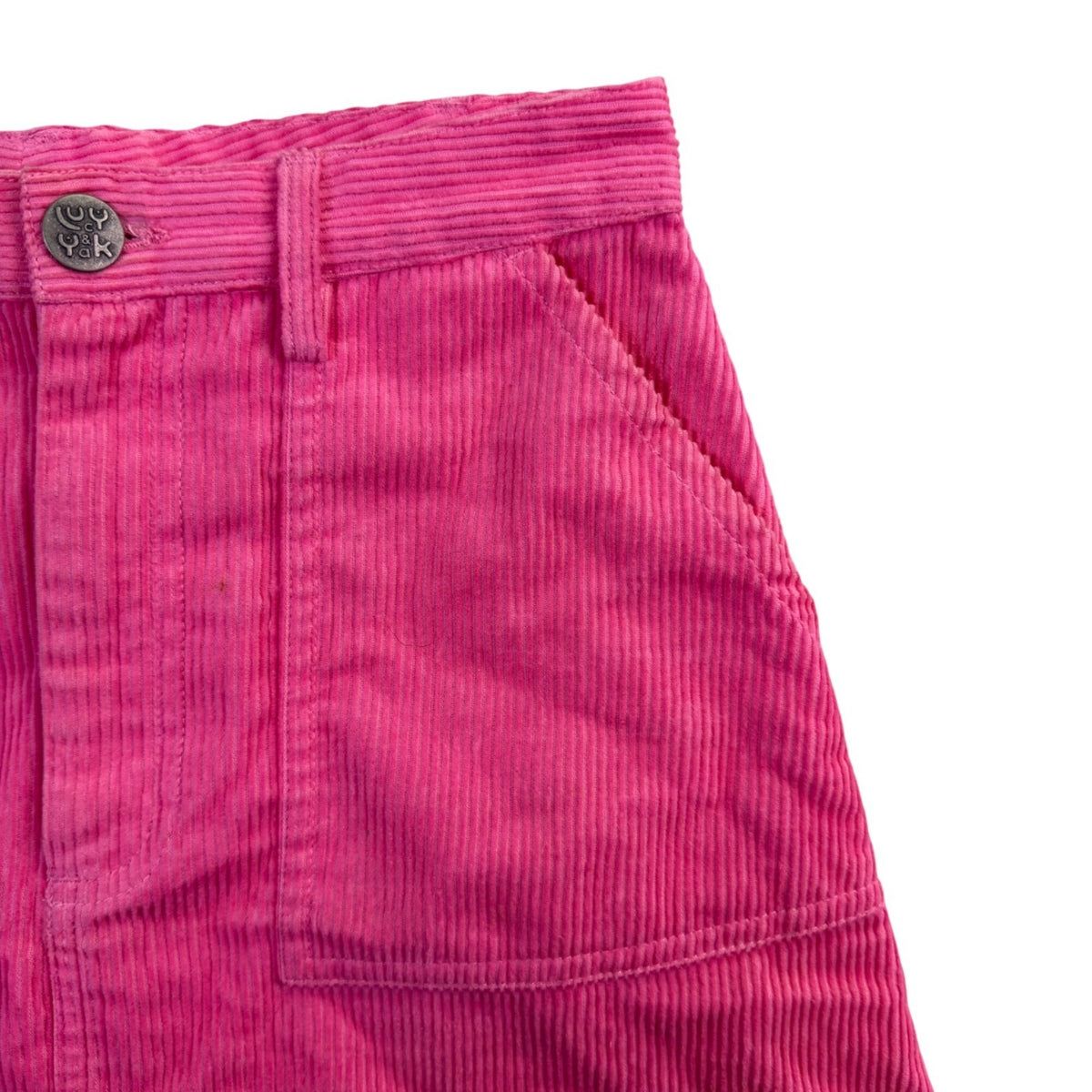 Lucy & Yak Womens Pink Organic Cotton Corduroy Mini Skirt Size US 4 / UK 8