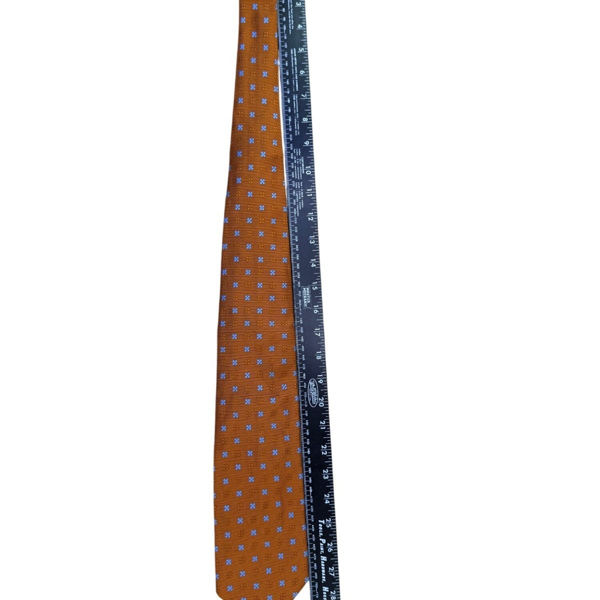Faconnable  Mens Orange & Blue Floral Silk Necktie Elegant Design