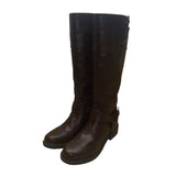 GBG Guess Women’s Brown Faux Leather Knee-High Side-Zip Riding Boots Size 10M