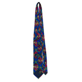J. Garcia Mens Multicolor Silk Necktie Abstract Geometric Pattern Made In China