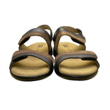 SAS Women’s Brown & Black Dusk Leather Cushioned Adjustable Sandals Sz 8.5M
