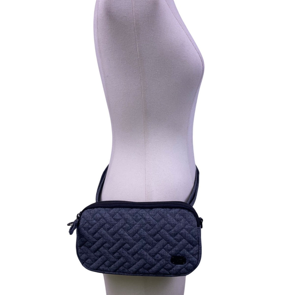 Lug Women’s Gray Quilted Adjustable Strap Zip Compartments Crossbody Bag