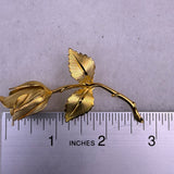 Giovanni Gold Tone Metal Rose Brooch Pin Elegant Floral Jewelry