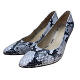 Naturalizer Women’s Alabaster Snake Embossed Mid-Heels Evie Pumps Size 7.5 M