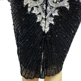 Vintage Sweet Lo Women’s Black and White Beaded Sequin Long Sleeve Dress M New