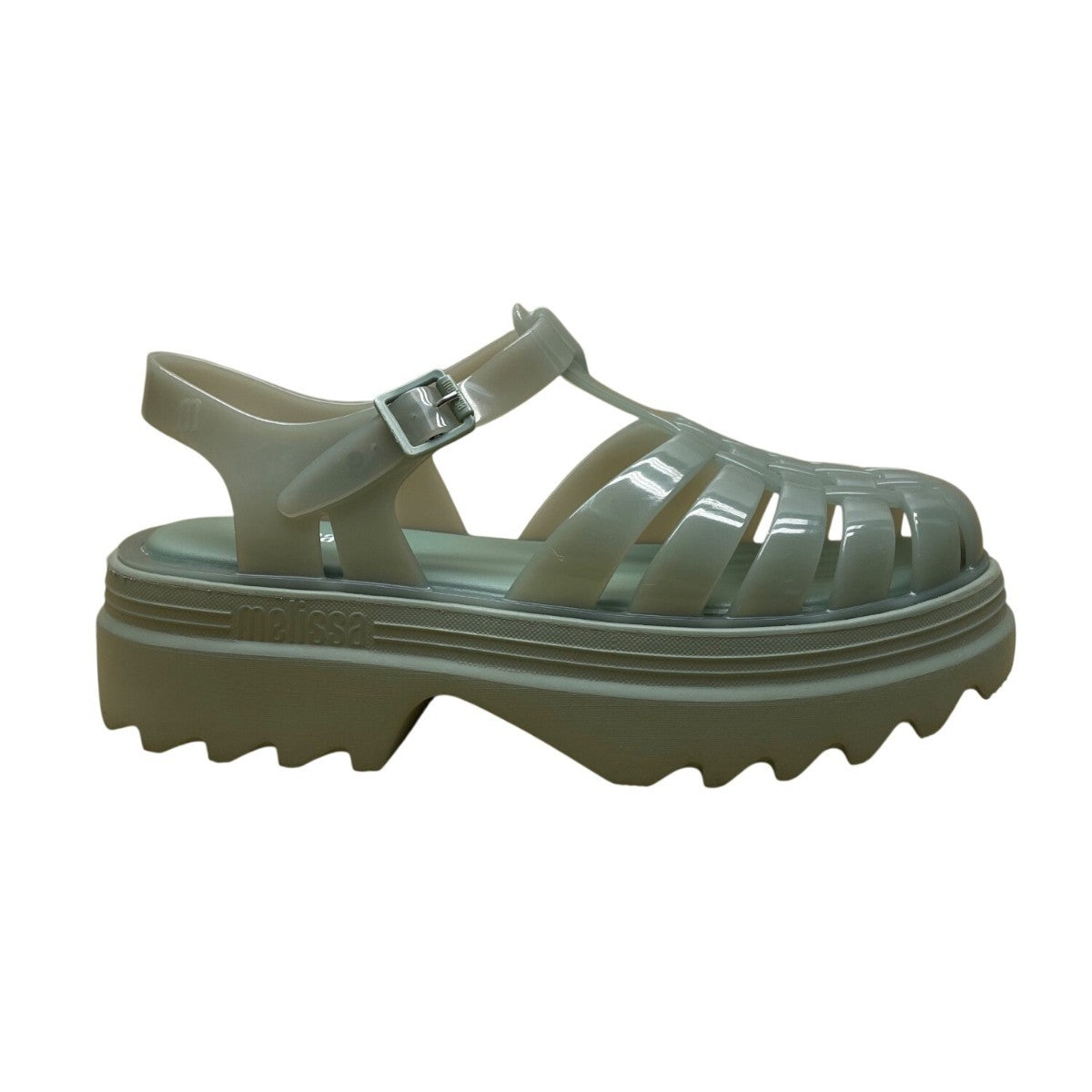 Melissa Women’s Green Vegan Jelly With Adjustable Buckle Strap Sandals Size 8