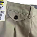 Savane Mens Khaki Cotton Classic Fit Pants No Wrinkles Stain Free Process Sz 44