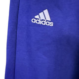 Adidas Mens Navy Blue Athletic Sweatpants Drawstring Waist Cotton Blend Size M