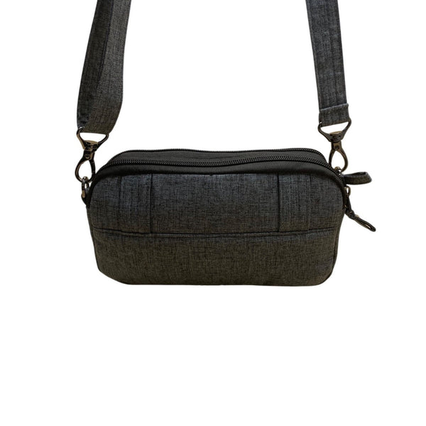 Lug Women’s Gray Quilted Adjustable Strap Zip Compartments Crossbody Bag