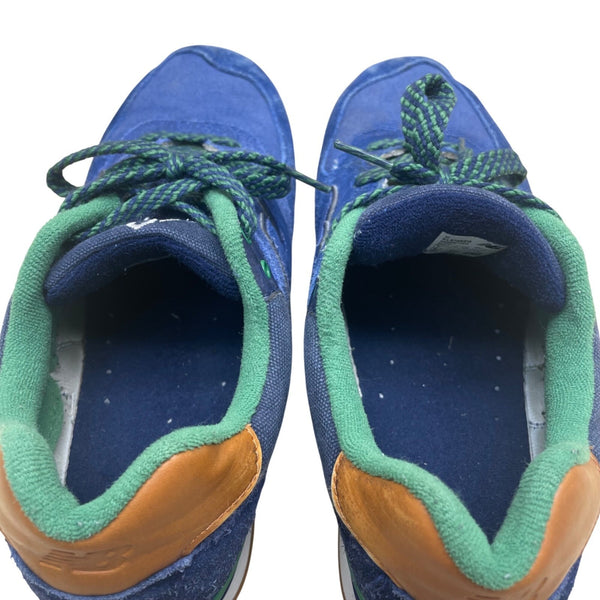 New Balance Boys Blue/Green Suede  Lace-Up 574 Athletic Sneakers Size 7