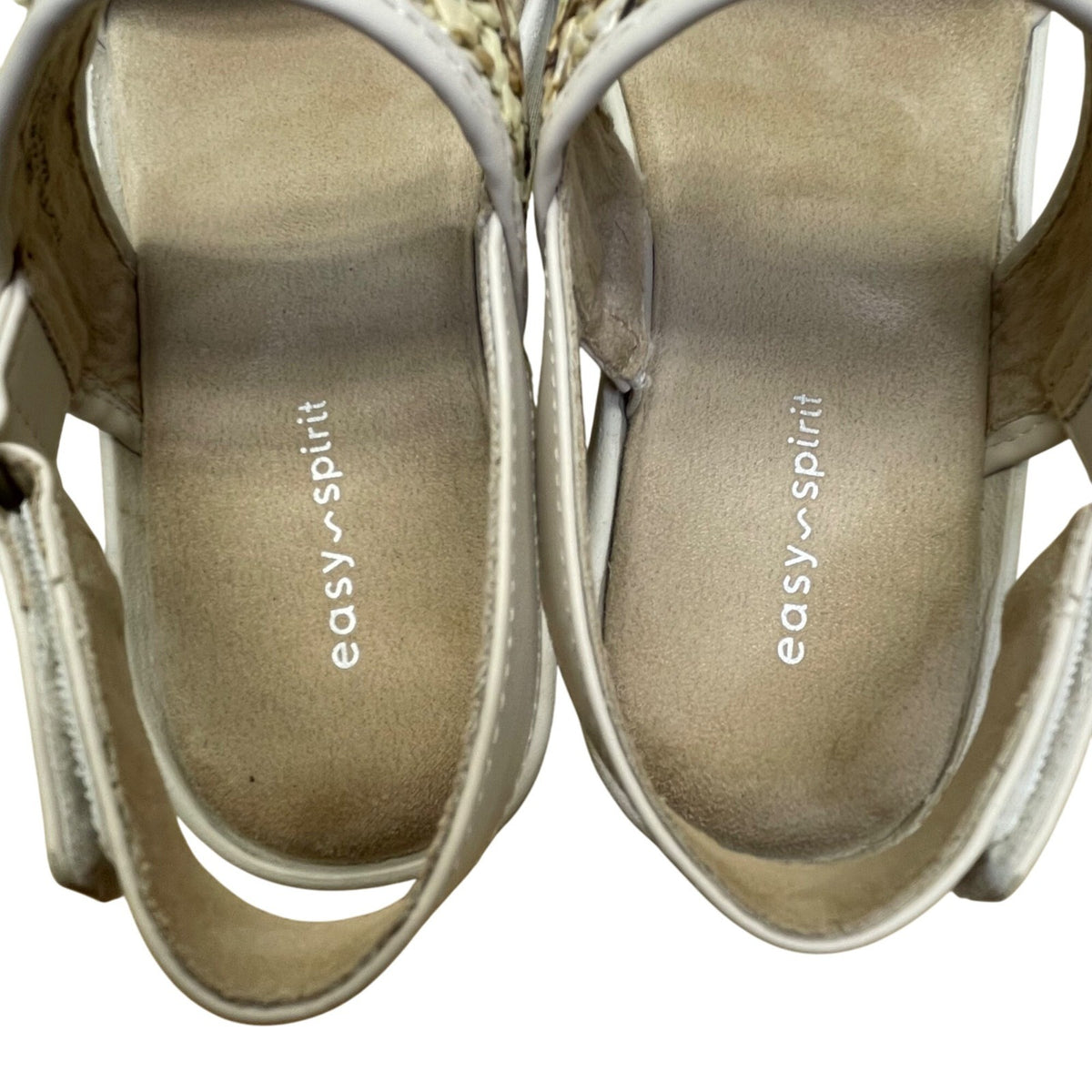 Easy Spirit Women’s Beige Woven Strap Open Toe Seraina Sandals Size 6.5M