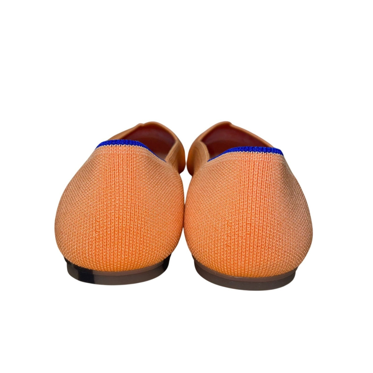 Rothys Women’s Orange Knit Round The Daily Flat Shoes Size W12