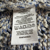 Loft Womens Blue/White Sweater Diamond Knit Pattern Size L