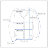 Vintage Button-Up Patchwork Cardigan Sweater With Textured Blue Sleeves Sz S/M