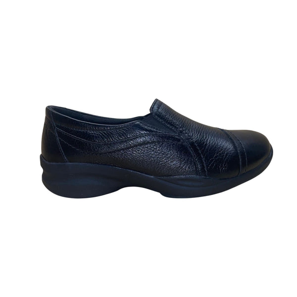 Clarks Women’s Black Leather Elastic Panels Slip-On In-Motion Shoes Size 7M