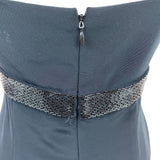 Black Cocktail Dress With Beaded Straps & Back Zipper Size 4