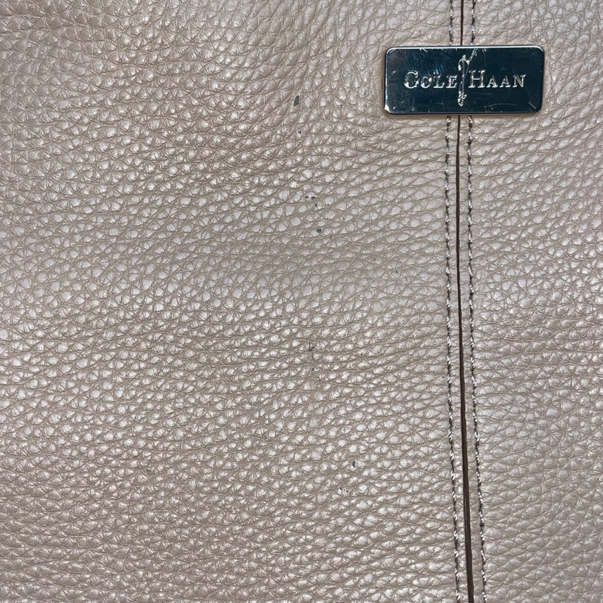 Cole Haan Women’s Tan Pebbled Leather Zippered Hobo Style Satchel Bag