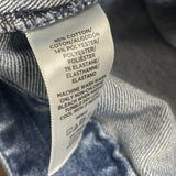 Loft Womens Medium Blue Denim Button Front Cropped Jacket 3/4 Sleeve Cotton