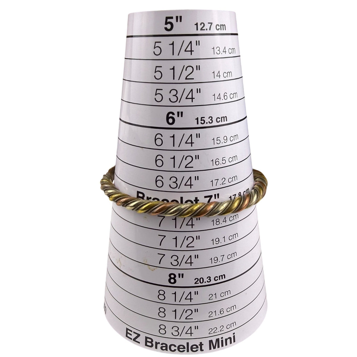 Twisted Mixed Metal Cuff Bracelet Rope Design Brass Copper Silver Tone Adjustabl