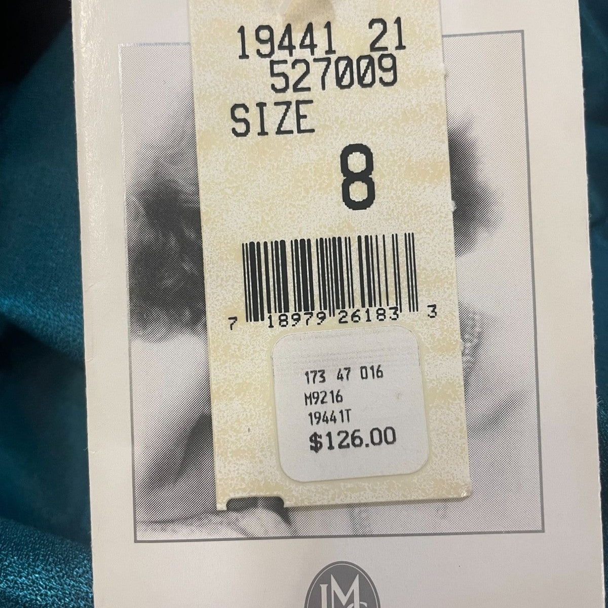 Scott McClintock Womens Teal Satin Short Sleeve Dress W/ Embellishment Size 8 Ne