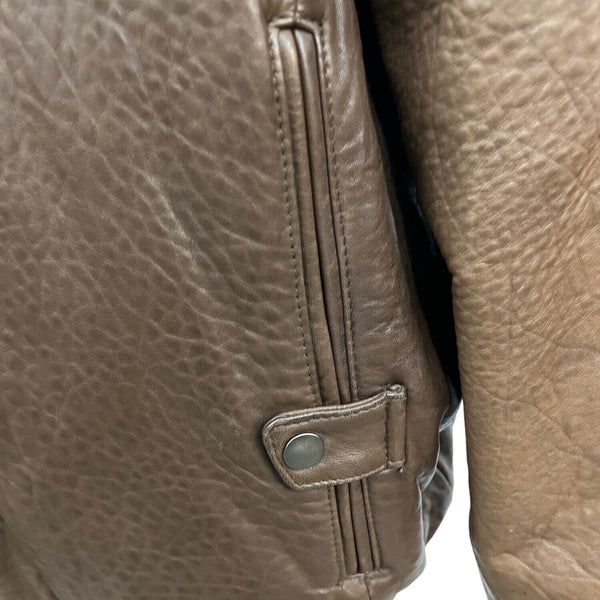 Vintage 80s Expedition by Robert Comstock Brown Pilot Leather Jacket Sz XL