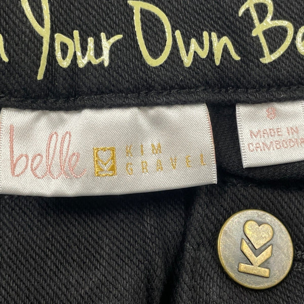 Belle Kim Gravel Belle Black Denim Skinny Jeans Womens Size 8